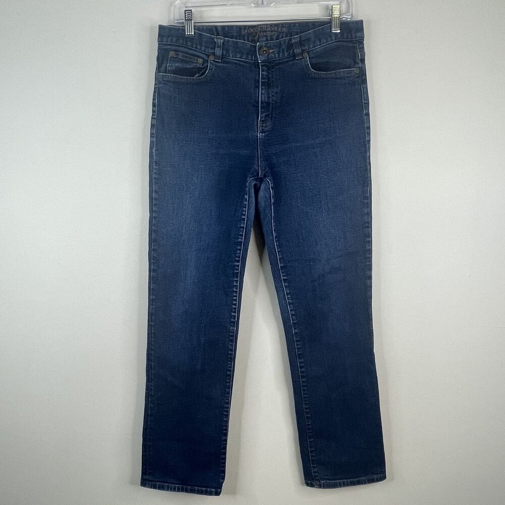 Ralph Lauren Jeans Co Premium Classic Straight Jeans 10 Dark Wash Denim Mid Rise